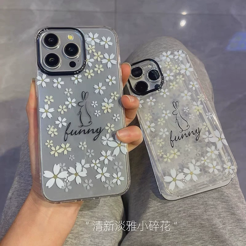 Apple, совместимый чехол для iPhone Pro, защитный чехол-сумочка, для 16 Promax, с цветочным рисунком, защита от падений