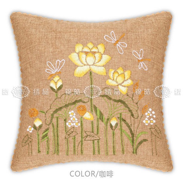 Jinhao bordado fábrica al por mayor hecho a mano bordado Cruz puntada DIY cinta bordado cojín almohada Guangzhou 04