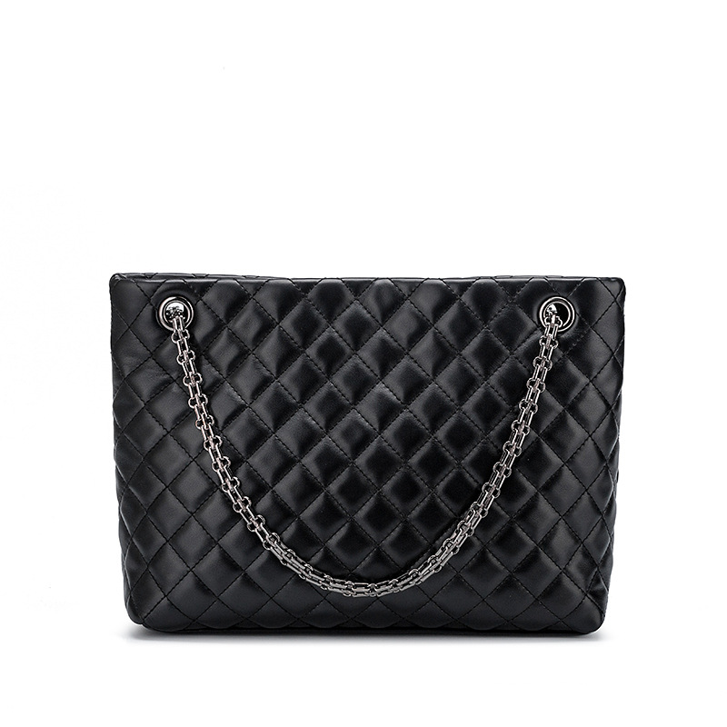 Women's 2025 New Korean Style Versatile Lambskin Quilted Chain Bag Soft Leather Bucket Shoulder And Crossbody Bag - Thumbnail 5