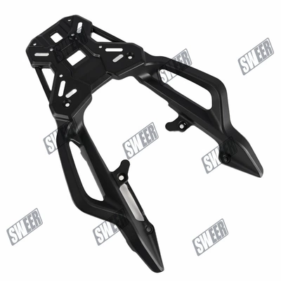 Suitable for 21-26 Models of Honda Nc750X Rear Rack Integrated Aluminum Alloy Tail Rack Tail Box Rack Armrest Tail Wing Hanger (Motorcycle tail) - black-21-26-honda-nc750x-aluminum-alloy-tailstockload-bearing-50kg