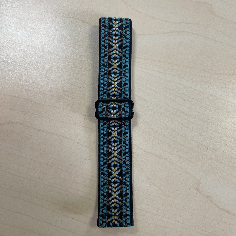 Blue striped vine pattern