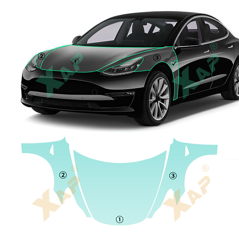 Cross-border exclusive for Tesla Model3 TPU self-healing anti-yellowing anti-scratch anti-fouling transparent protective film