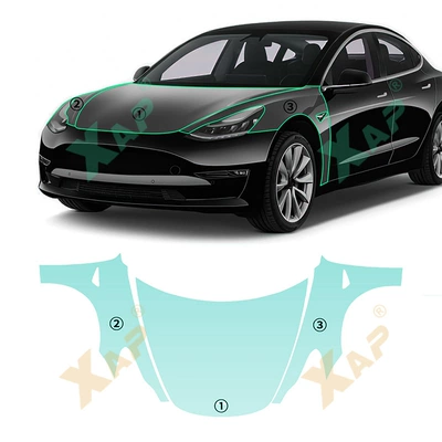 Cross-border exclusive for Tesla Automotive Film - tpu-transparent-protective-film-model-3-front-cover-tpu-protective-film