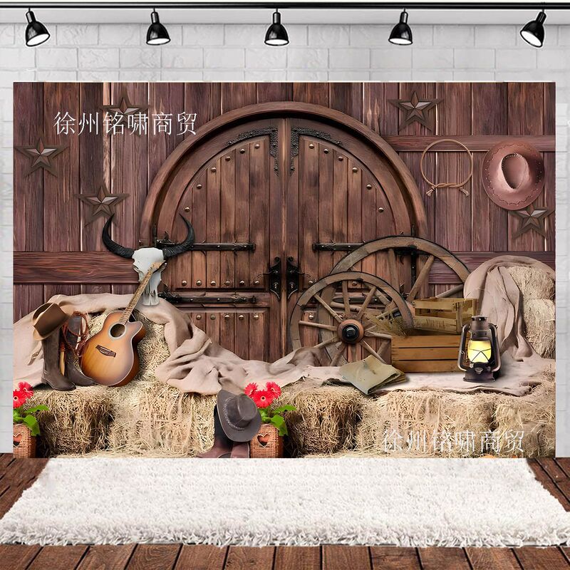Western Country Denim Retro Barn Foreign Trade New Photo Material Photography Background Cloth Studio Props Western Country Denim Retro Barn Foreign Trade New Photo Material Photography Background Cloth Studio Props