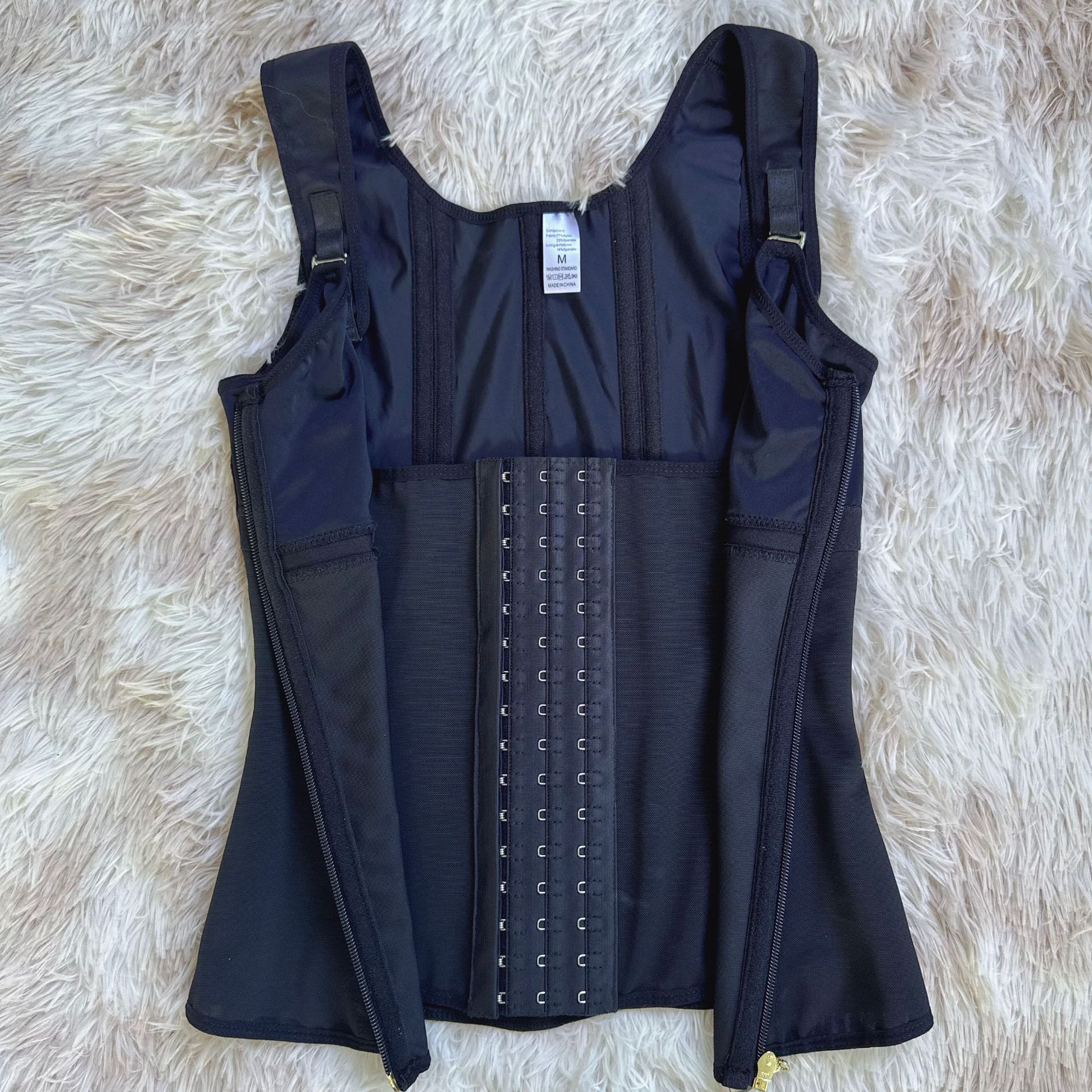 Three-row button-down shapewear vest