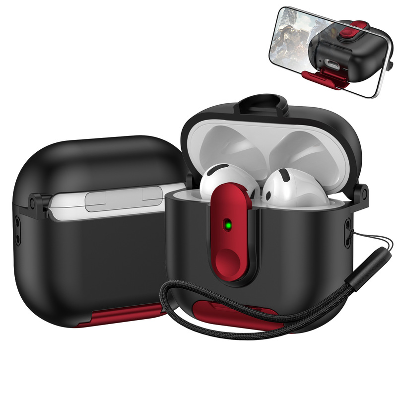Airpods 4 ヘッドフォンケース Airpods Pro2 保護ケース一体型スタンドヘッドフォンケース 2/3 ユニバーサルに適しています。|undefined