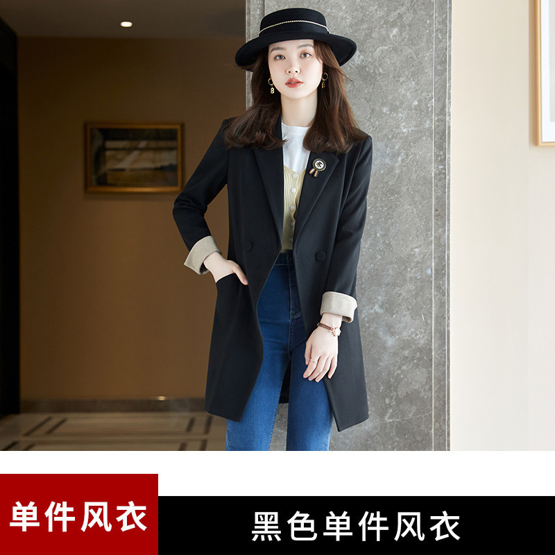 Women's black coat FLN8993