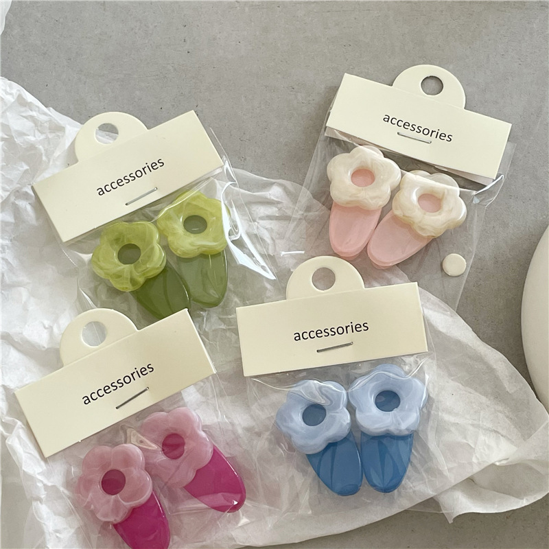 Rosa FLOR DE LOS NIÑOS horquilla hembra lindo clip lateral accesorios para el cabello hembra red horquilla roja ins temperamento clip lateral Corea del Sur