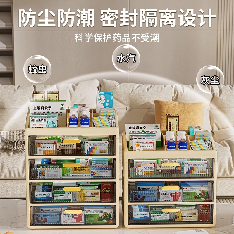 药箱家庭装大号家用分格药品药物收纳盒大容量抽屉式药盒柜收纳箱|undefined