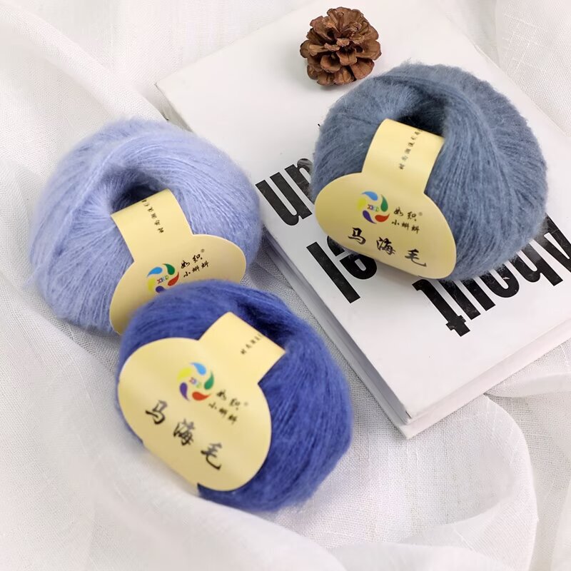 Special Yarn for Hand-Knitting with Mohair Yarn for Scarves, Hats, Tops, Sweaters, Shawls, and Cardigans