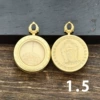 Lotus head round 1.5 single side gold