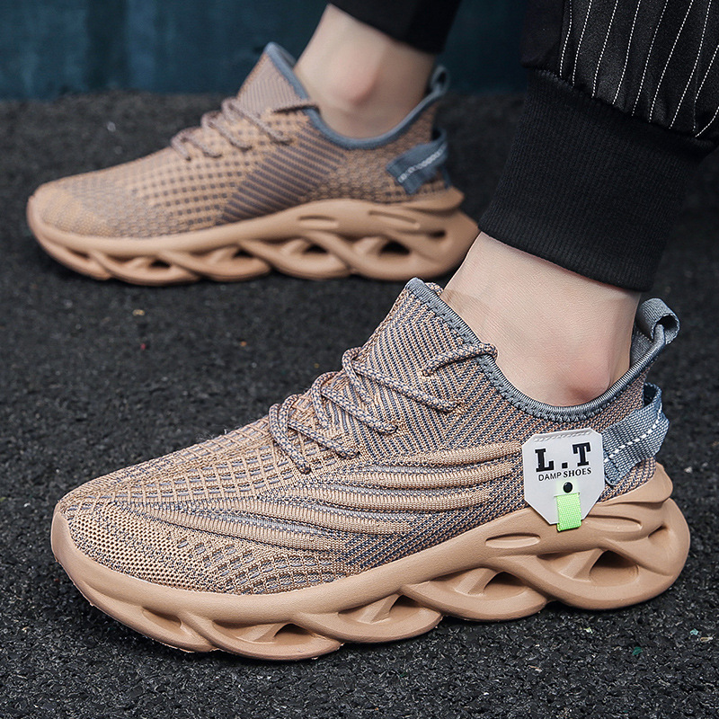 Cross-Border Men's Shoes, Men's Fly-Knit Sports Shoes, Wide and Large Size Mesh Shoes, New Fashion Running Shoes, Breathable Mesh Cross-Border Men's Shoes, Men's Fly-Knit Sports Shoes, Wide and Large Size Mesh Shoes, New Fashion Running Shoes, Breathable Mesh