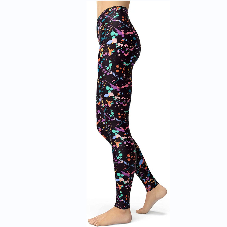 Abbigliamento da donna multicolore stampato slim fit fianchi sollevamento snellente grandi dimensioni corsa yoga fitness leggings_voghion.com