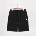Cotton shorts black white horse