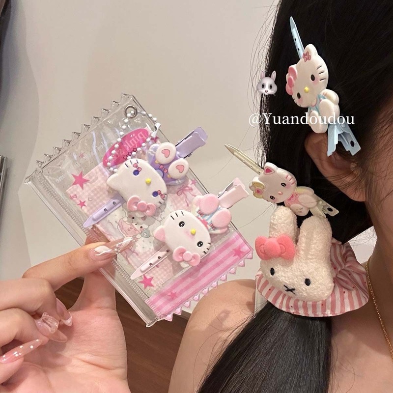 软萌坐姿猫尖嘴夹ins立体少女心百搭日系刘海侧边夹头饰女生|undefined