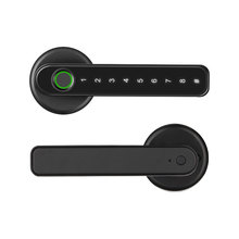 室内指纹锁家用木门房间防盗门智能办公室卧室球形刷卡密码电子锁