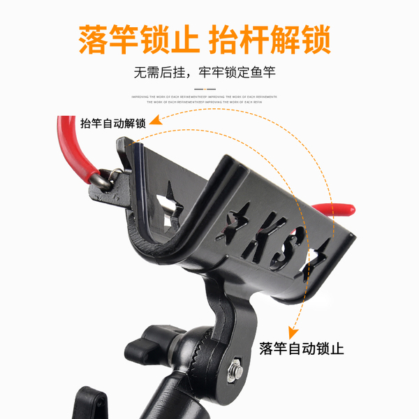All -metal fishing rod self -locking turret bracket brackets Handal…
