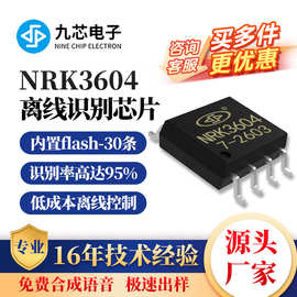 离线中文语音识别芯片 九芯电子AI智能人声识别小夜灯NRK3604系列