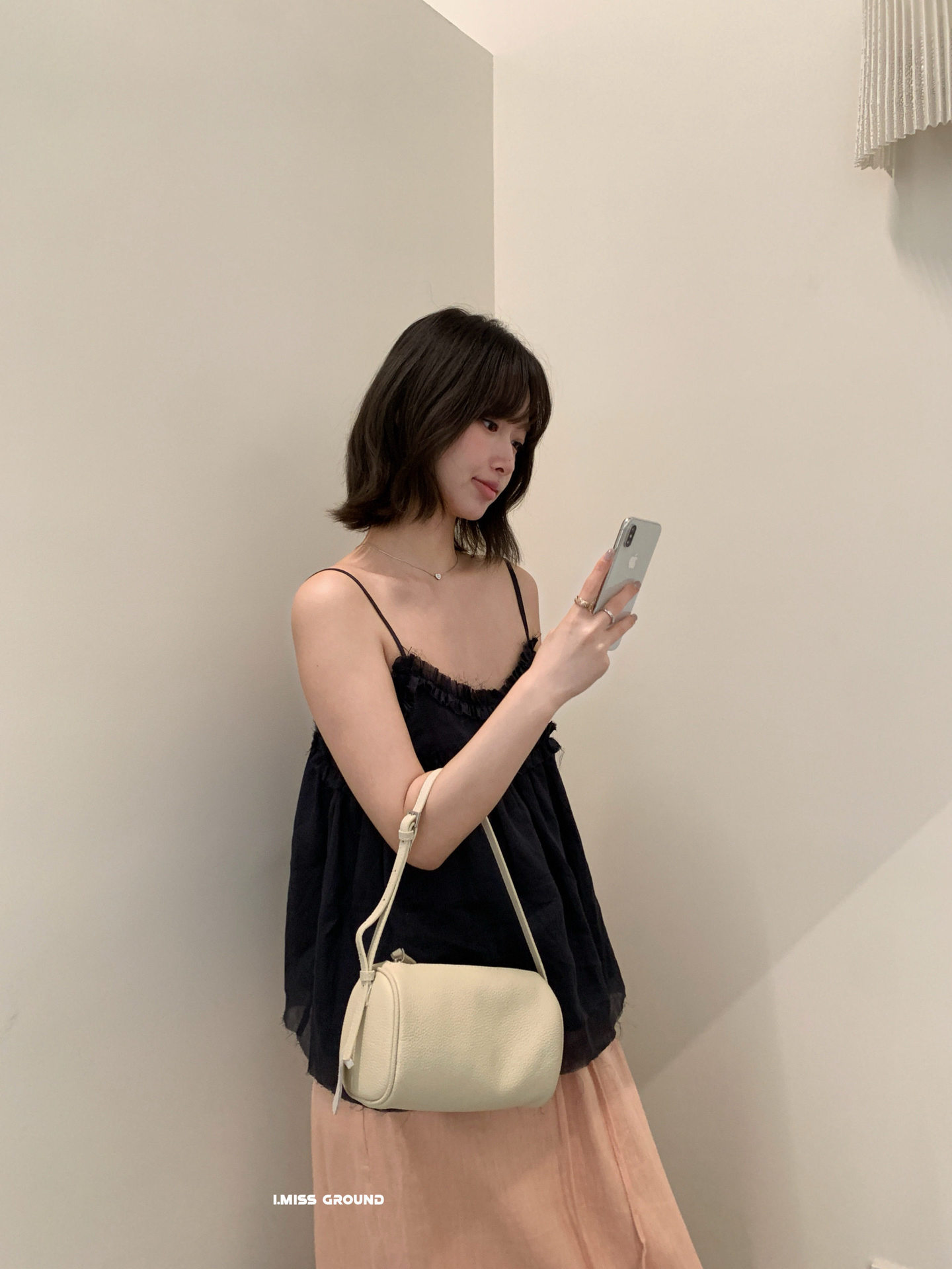 Áo hai dây nữ phong cách Hàn Quốc viền ren bèo nhún, mặc trong hoặc ngoài, che khuyết điểm, form suông — xanh đậm, xanh lam, màu hồng, Bột cam chi tiết 16