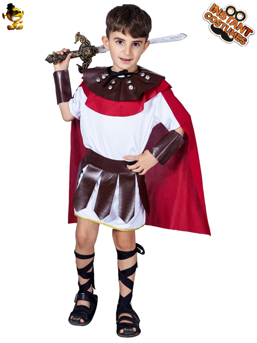 Los niños romano Guerrero traje de Halloween traje mascarada niño romano Guerrero fiesta traje