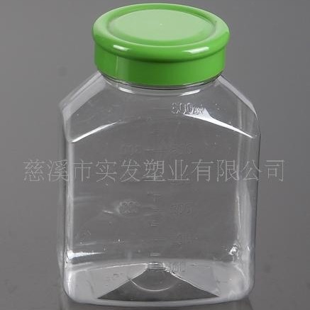 供应密封塑料瓶 广口PET瓶 蜂蜜瓶 包装容器 塑料罐高级盖GJ-029