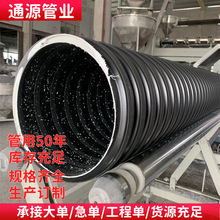 双高筋增强hdpe缠绕管PP聚乙烯内肋螺旋波纹管中空壁A管B型克拉管