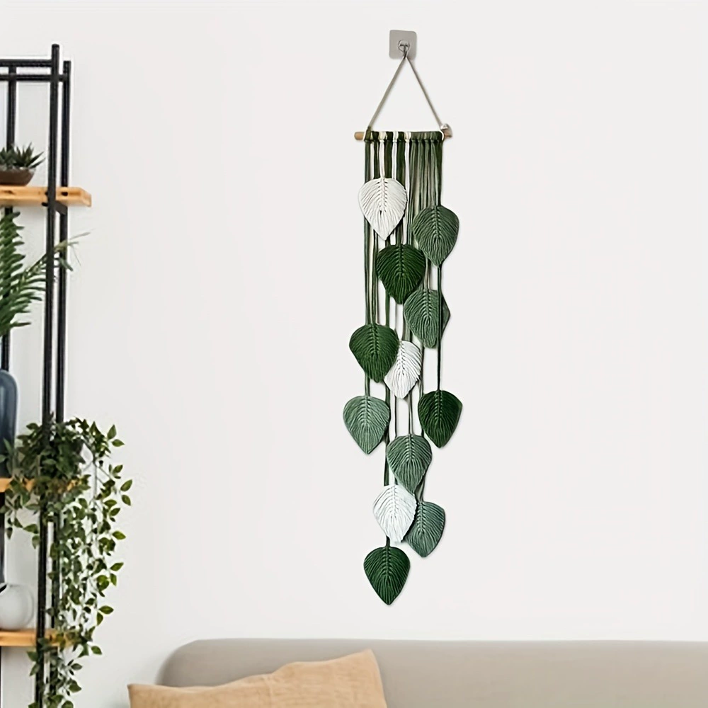 Трансграничные горячие продажи богемные листья гобелен Macrame настенный декор ручной тканой кисточкой стены искусство