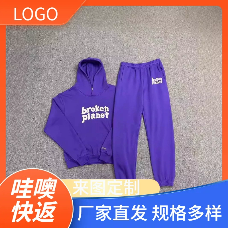 Wow быстрый возврат, комплект толстовки с капюшоном и буквенным принтом в европейском и американском стиле, повседневный универсальный комплект из толстовки и спортивных штанов в парном стиле