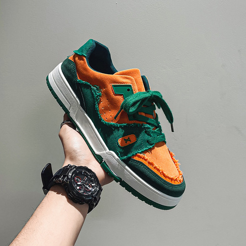 2024 Spring and Autumn New Men's Shoes Korean Style Trendy Skate Shoes Harajuku Style Student Casual Shoes Men's Sports Shoes Dropshipping One Piece