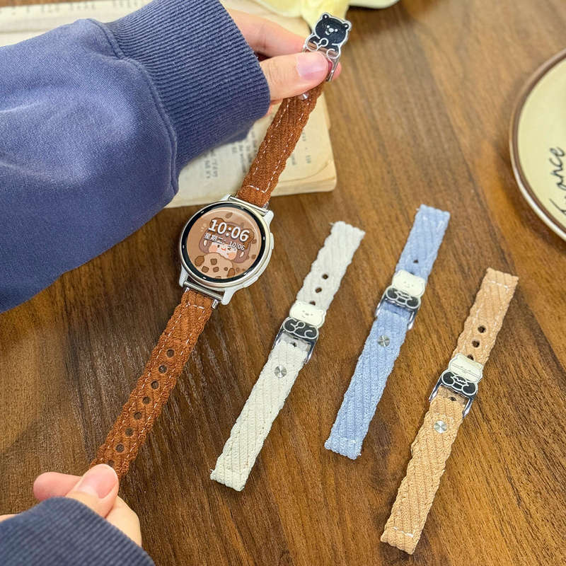 For Jiaming Watch Garmin Strap Bear Single Nail Forerunner Wool Active Autumn and Winter Wristband