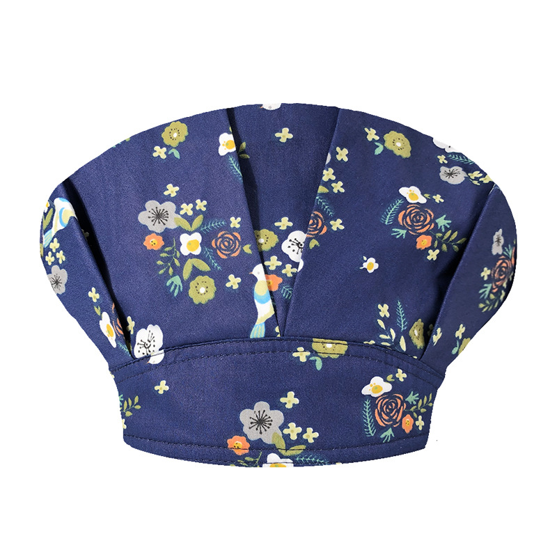 Tapa de operación directa de fábrica impresión femenina pequeño animal lindo sombrero de enfermera algodón salón de belleza odontología oral sombrero