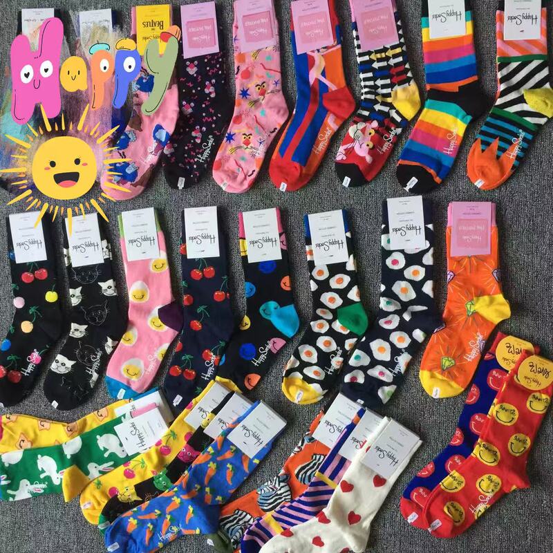 HappySocks Colorful Socks Children's Spring and Autumn ins Trendy Internet Celebrity Cartoon Cute Middle Tube Outer Wear Street Trendy Socks HappySocks Colorful Socks Children's Spring and Autumn ins Trendy Internet Celebrity Cartoon Cute Middle Tube Outer Wear Street Trendy Socks