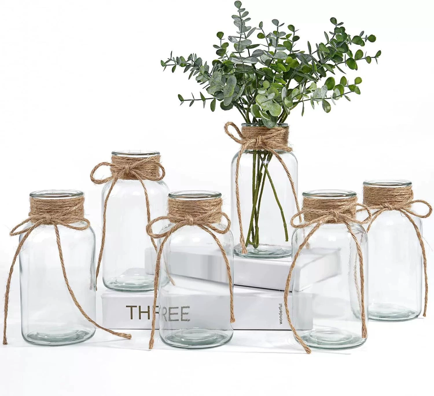 Glass table bottle flower-shaped, Amazon, small vase, light luxury style
