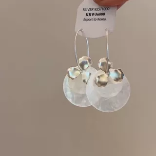 超仙气质圆片花朵耳环女小众设计独特海边度假风拍照出片耳饰