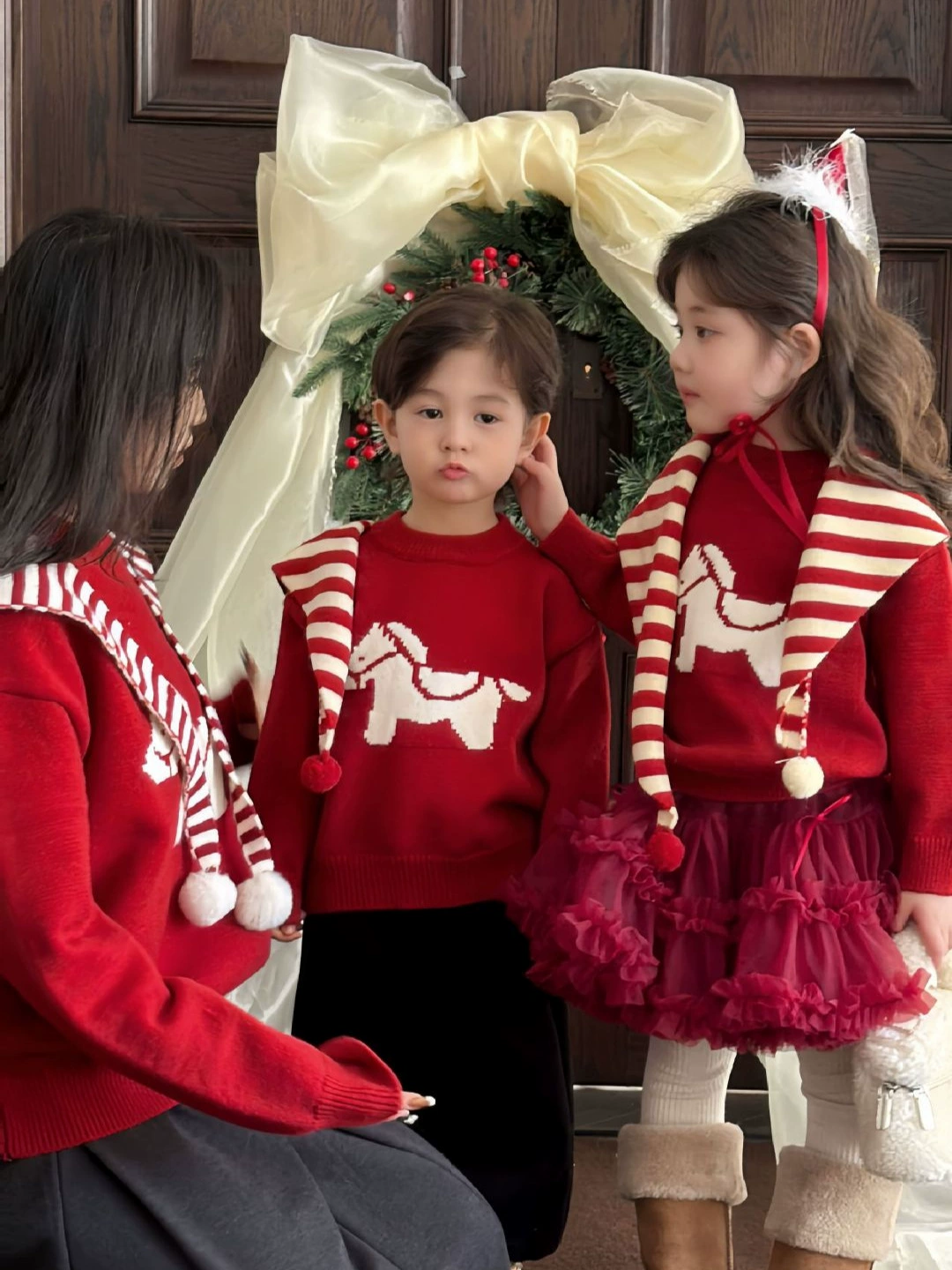 Children's sweater, winter knitted universal set
