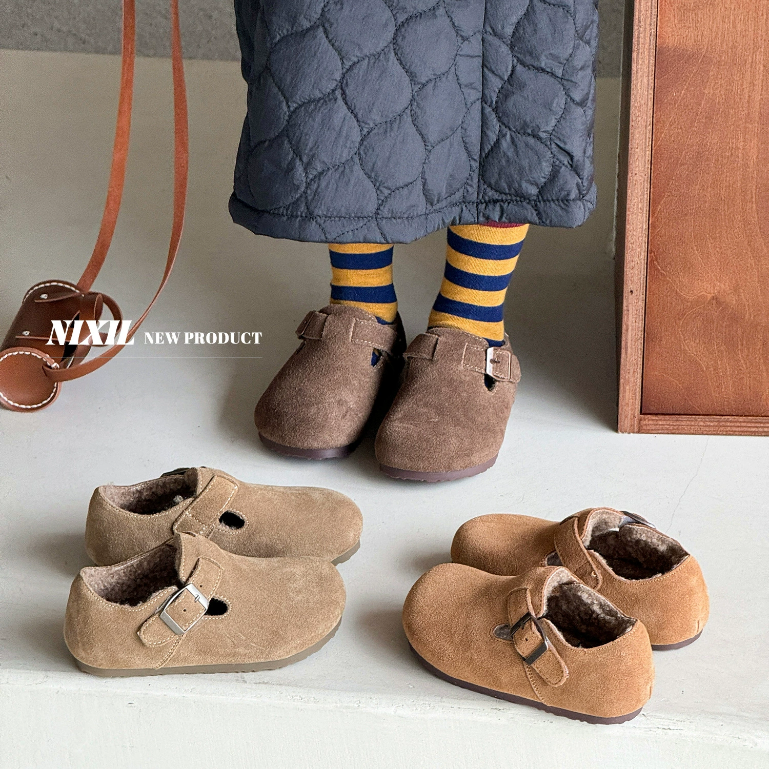 Маленькая черная лошадка детская обувь зимняя детская бархатная обувь Bucken матовая обувь для мальчиков