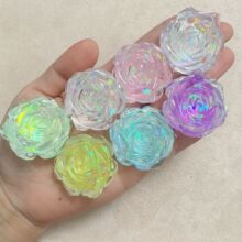 水晶厚月季38mm萤火虫夜光钥匙扣手机壳盲袋diy饰品配件