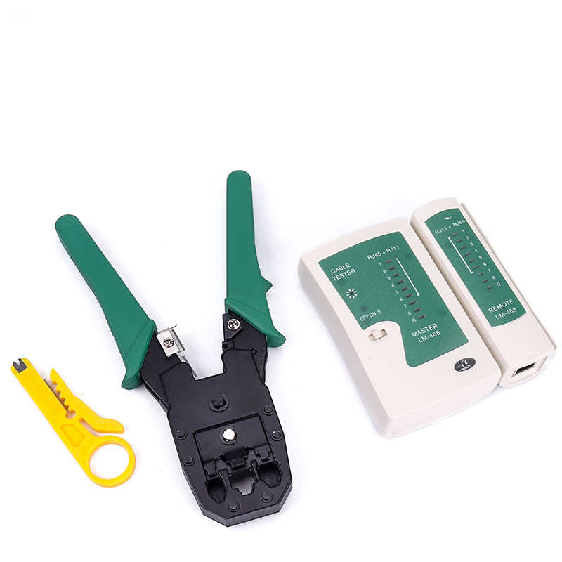多用网线钳水晶头压线钳 家用压接网线压线钳子测线仪三用工具