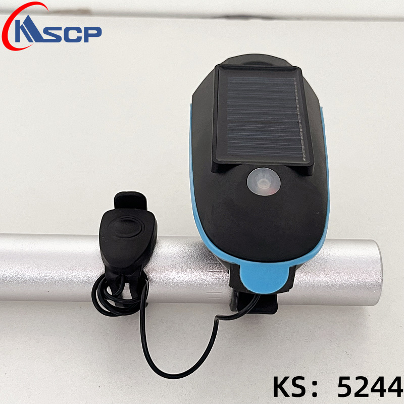 Bicicleta solar bocina faro carga noche bicicleta de montaña linterna accesorios de bicicleta equipo de ciclismo