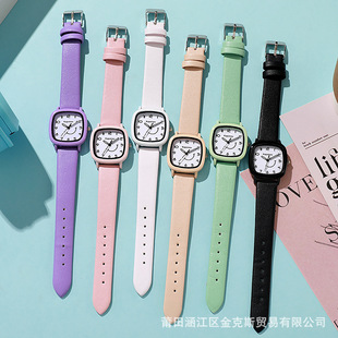 Teenage Watch Girls Test Special Square Drop-resistant Thin Band Student Watch Silent Cheap Korean Quartz Watch