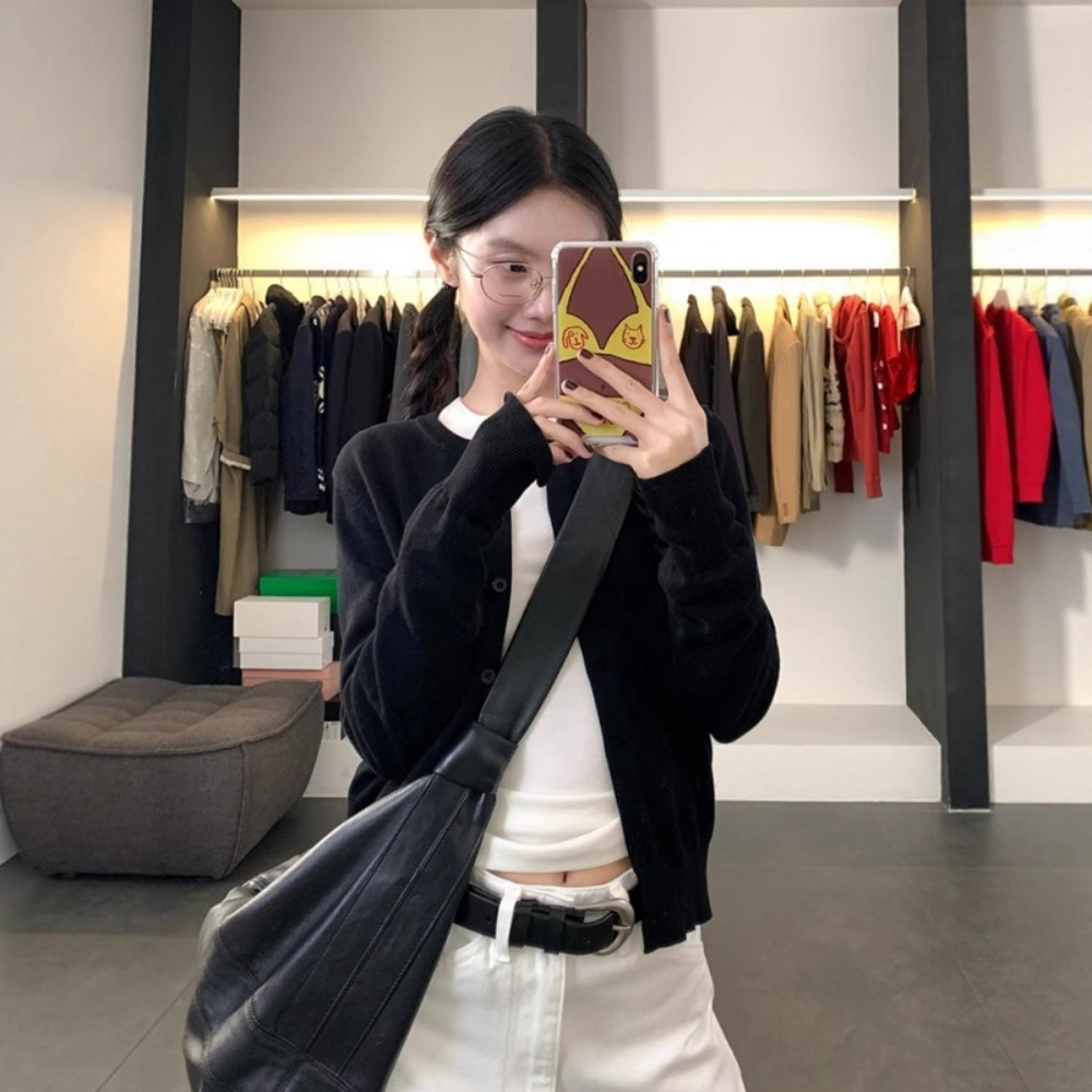 Wool Blended Soft Waxy Stretch Bottoming Shirt for Women 2025 Autumn and Winter Inner Wear Slim Sweet and Spicy Right Shoulder T-Shirt Top