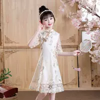 Девушки улучшенный cheongsam весна-лето китайское детское китайское платье в китайском стиле
