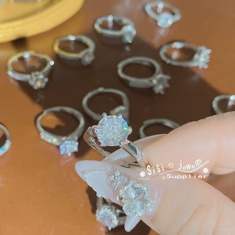 SISI Chan Ruo Xinghe 1.0CT Жемчужина Девушка Свадебное агентство серия Золочение Яркий Огонь Лотерея 3A Живая Ротальная Окружность