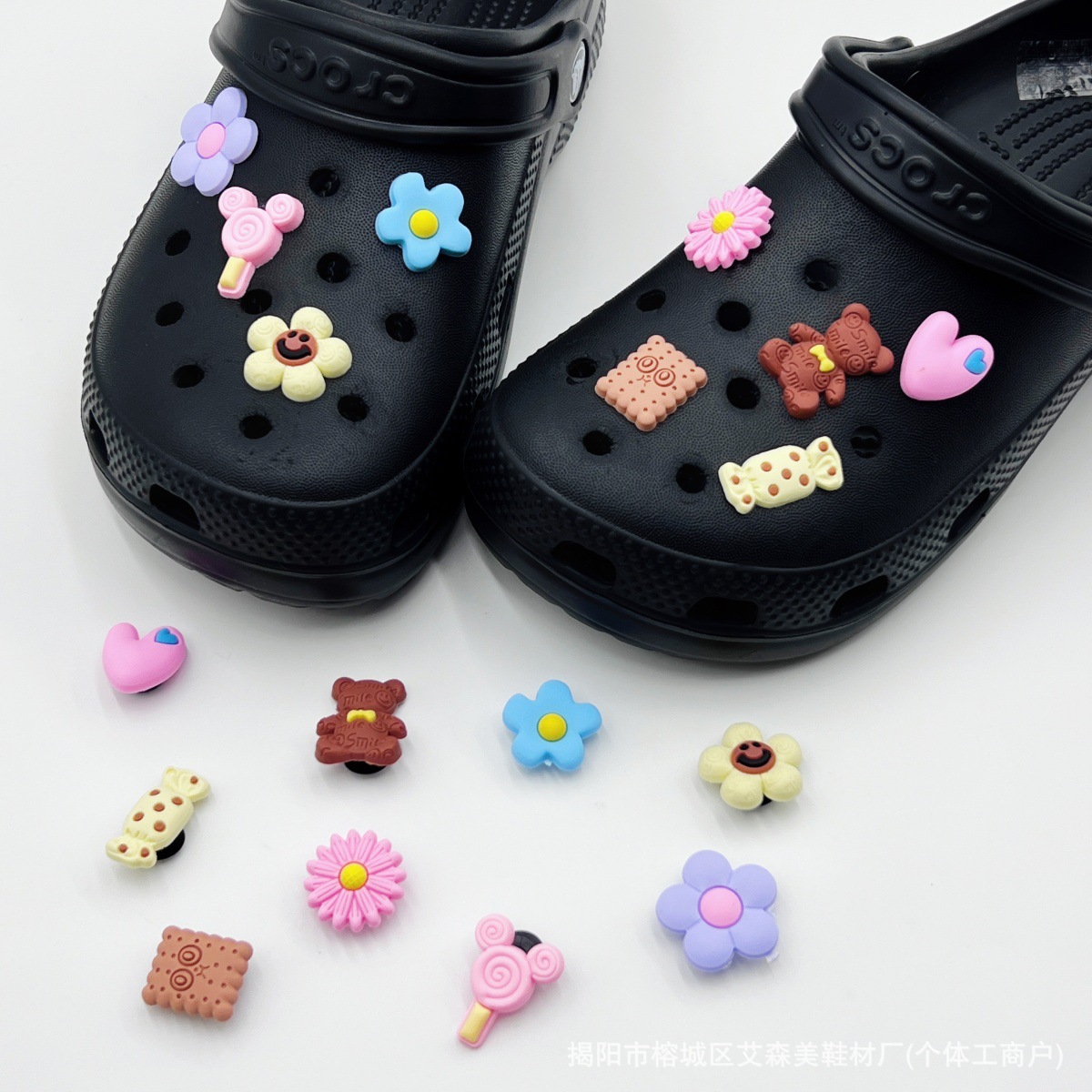Estrellas plateadas ajuste agujero agujero perdido zapatos decorativos accesorios DIY extraíbles accesorios de flores hebillas de zapatos accesorios tridimensionales