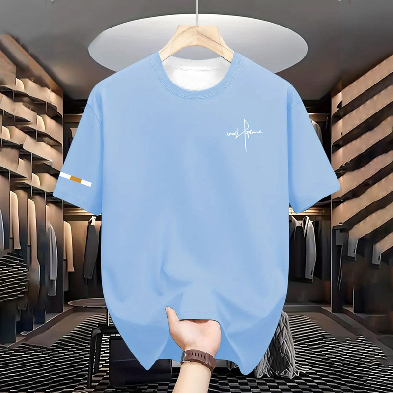 2025 クロスボーダー Tシャツヨーロッパとアメリカの夏の新しい ins3DT シャツメンズハイエンドトレンディカジュアルベーシック半袖|undefined
