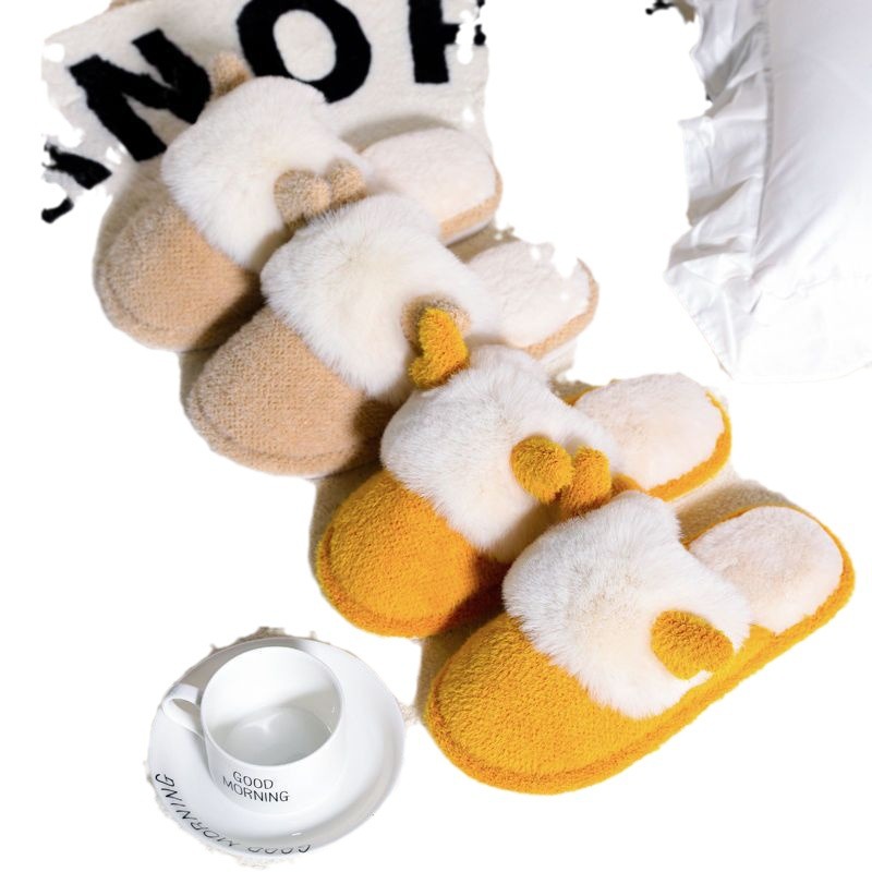 Femme velours polaire bout ouvert automne printemps extérieur thermique léger lavable en Machine respirant maison chaussures pantoufles_voghion.com