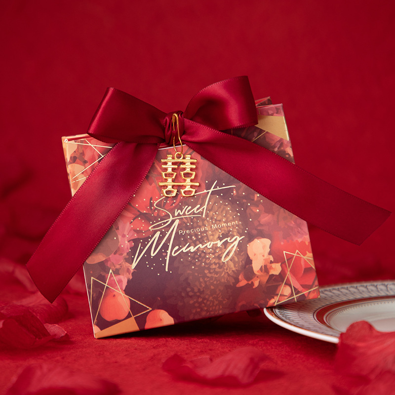 2022 New Wedding Candy Box Wholesale Forest Style INS Style Wedding Souvenir Wedding Candy Gift Box Empty Box