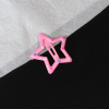 Color wave dot -drop glue dopamine cute pentagram hair clip sweet girl side bangs crushing metal clip