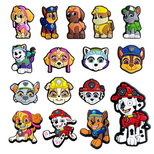 [patch] Paw Patrol Cartoon Cute Small PVC Soft Glue Patch Cute Puppy Mobile Phone Case Decoration diy