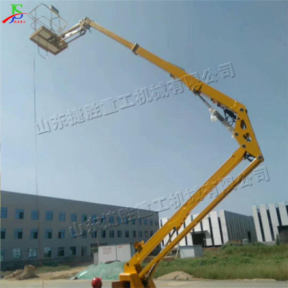 Plataforma de elevación diesel autopropulsada para vehículo de trabajo aéreo tipo brazo curvo completamente hidráulico dispositivo de elevación de tirón manual